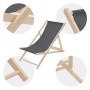 10er Set klappbare, anthrazitfarbene Holz-Liegestühle von ECD Germany. Sonnenliege für Garten und Balkon.