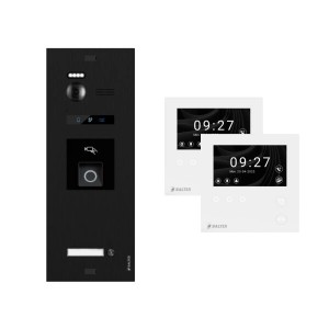Balter Evo-HD-Mini Video Türsprechanlage mit Fingerprint und 2 Monitoren, Komplettset für 1-Familienhaus.