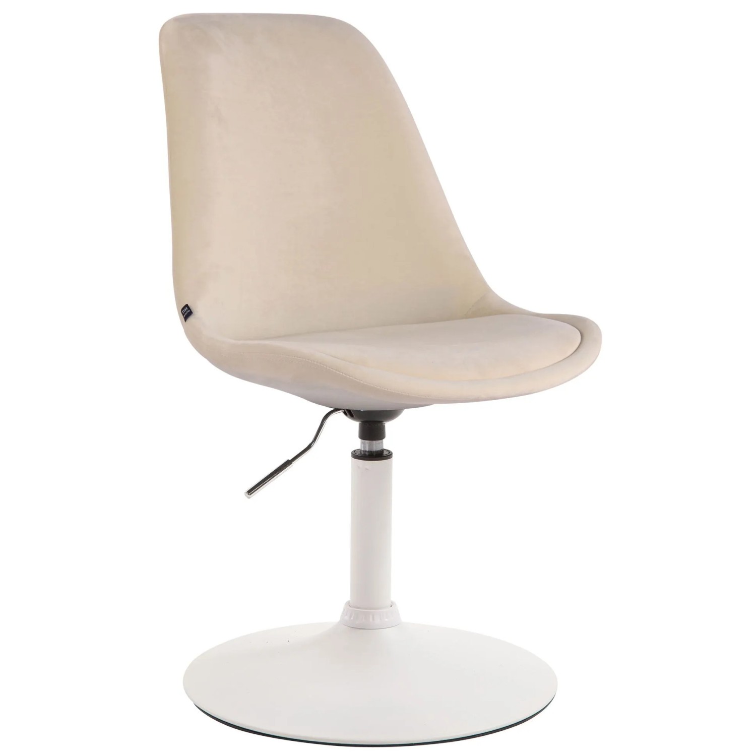 CLP Esszimmerstuhl Maverick Samt Creme/Weiß