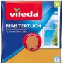 Vileda Fenstertuch im blauen Paket, gelbes Tuch für streifenfreien Glanz.