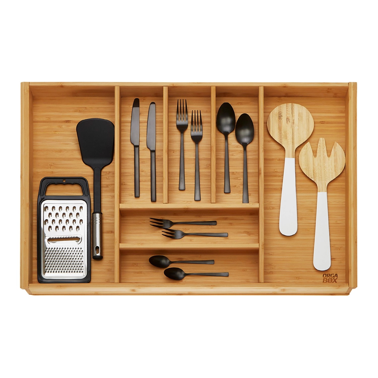 SOTECH ORGA-BOX 3 Bambus Besteckeinsatz Für 80er Schublade 473x697x56 mm mit 7 Fächer Für Nobilia Küchen Ab August 2012_2