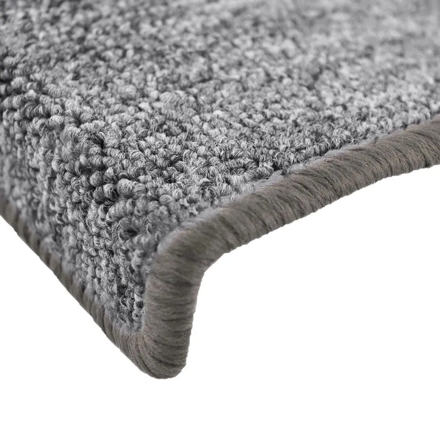 Graue Beautissu Treppenstufenmatte ProStair, 55x15cm, Detailansicht.
