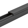 Anthrazitfarbener Kabelkanal, 15x15 mm, 2 m Länge, zur Kabelverlegung.
