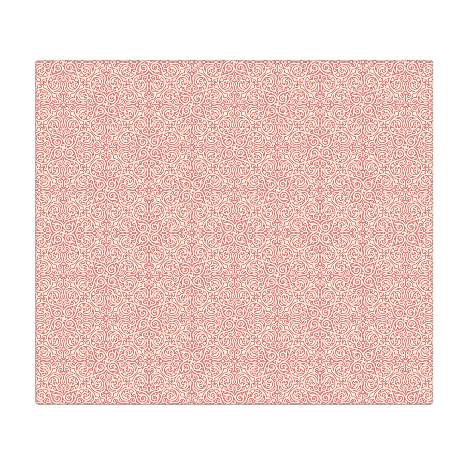 Banjado Herdabdeckplatte aus Glas, rosa Arabesque Muster, 60x52cm. Auch als Schneidebrett nutzbar.