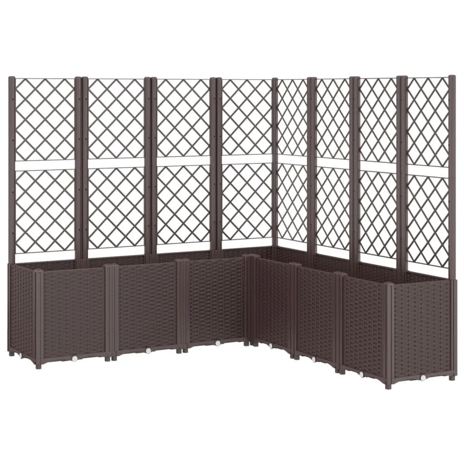 vidaXL Pflanzkübel mit Rankgitter Braun 160x160x140 cm PP 367885