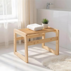 Relaxdays Badhocker Bambus Natur Feuchtraumgeeignet 30 cm x 38 cm x 33 cm 1,6 kg