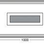Ledvance Smart+ WiFi Panelleuchte Planon Plus 100x30cm, Maße der smarten LED Deckenleuchte.