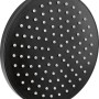 Schwarze, runde baliv Kopfbrause KBR-20.11 mit Antikalk-Noppen, Durchmesser 20 cm.