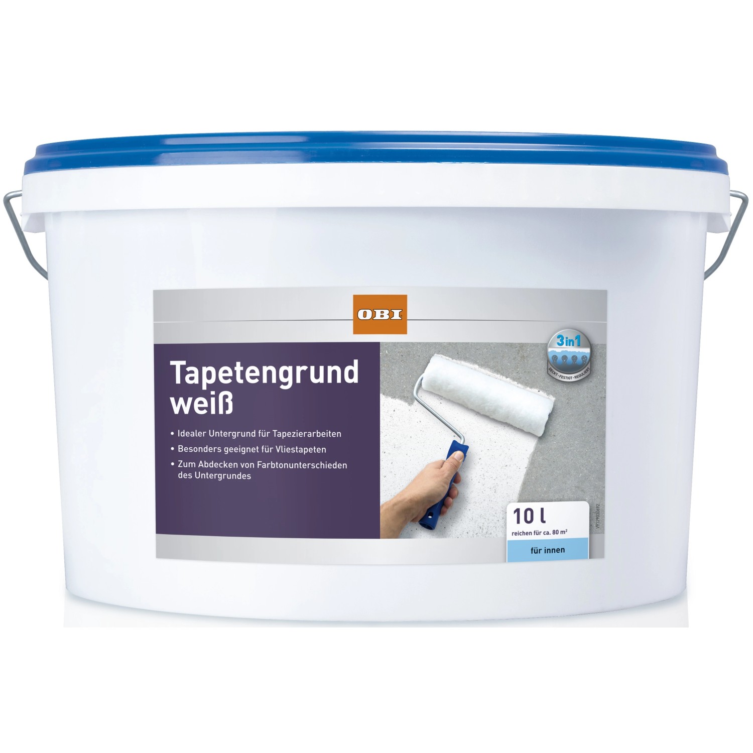 OBI Tapetengrund Weiß matt 10 l