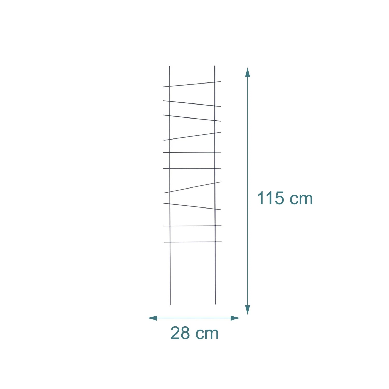 Relaxdays Rankgitter 8er Set Stahl Schwarz Wetterfest 115 cm x 28 cm x 0,5 cm 0,6 kg_4