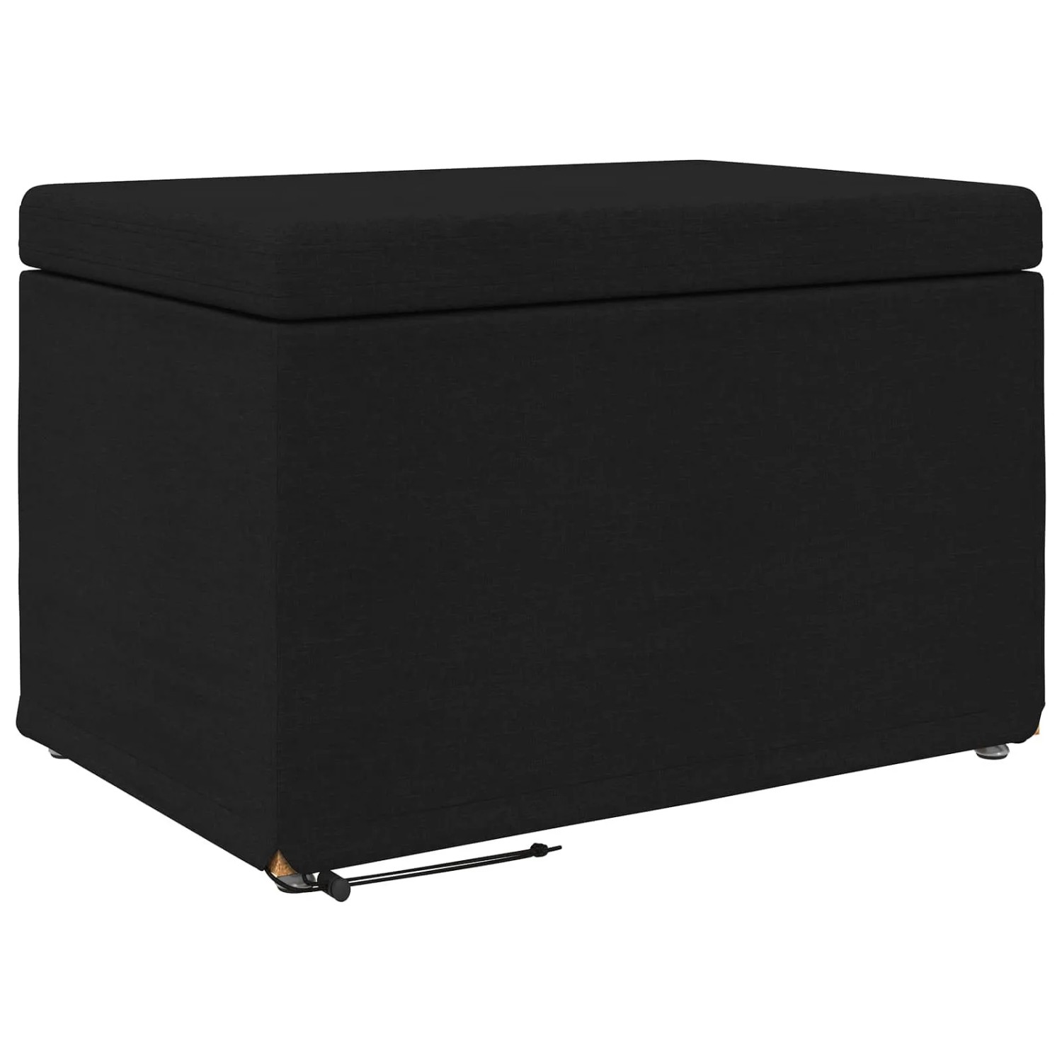vidaXL Hocker Schwarz 61 x 41 x 40 cm Stoff und Pressholz 876760