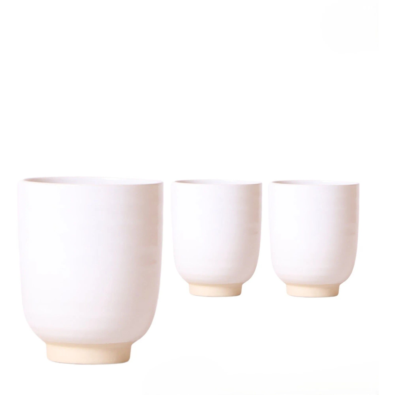 Keramik-Übertopf Glazed White Topf-Ø ca. 9 cm