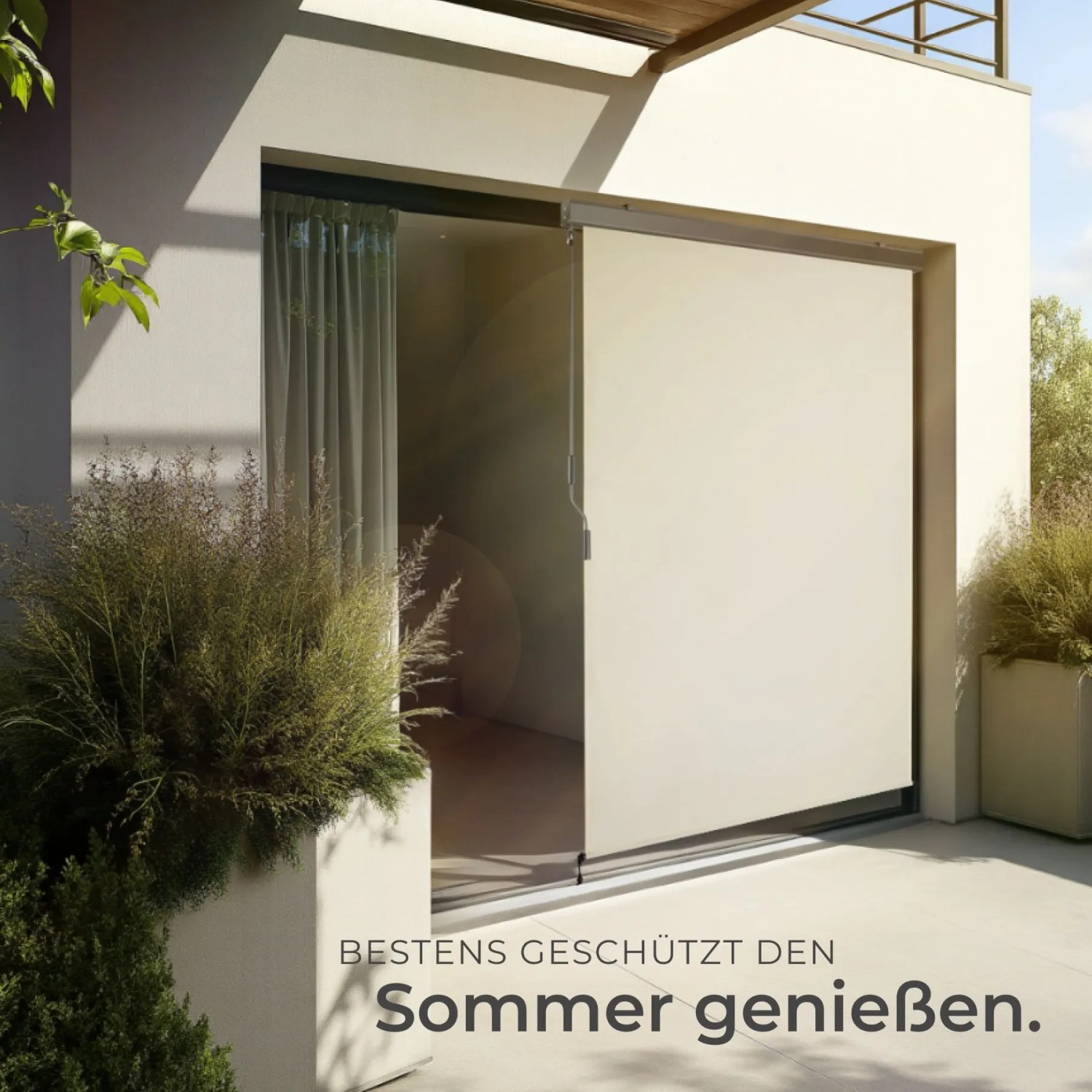 Tectake Senkrechtmarkise Eloise Verschiedene Größen Uv Beständig und Wasserabweisend 120 x 250 cm 10 x 120 x 250 cm Beige_7