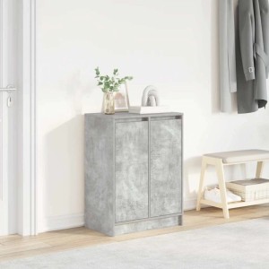 vidaXL Schuhschrank Betongrau 57x34x76 cm Holzwerkstoff 861871