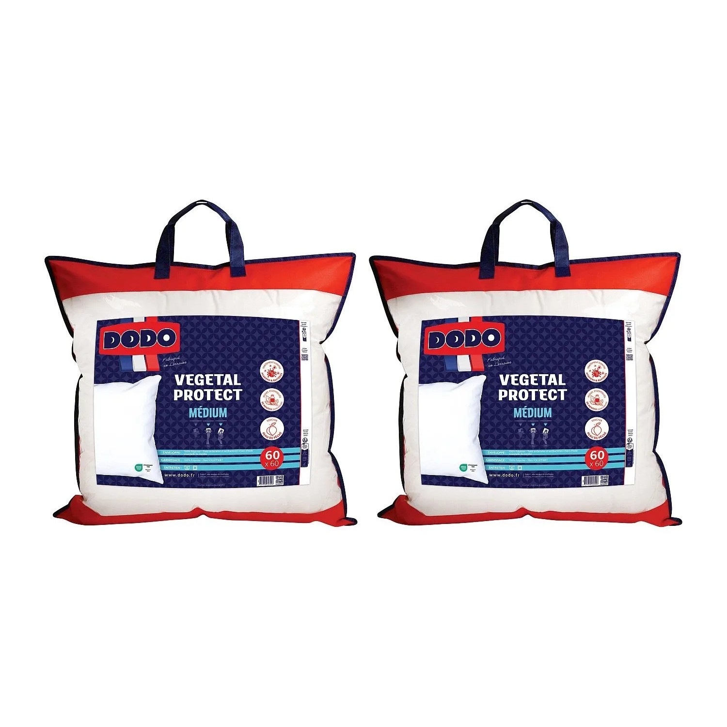 Vente-unique Kopfkissen Menthol Proctect Weiß 60 cm