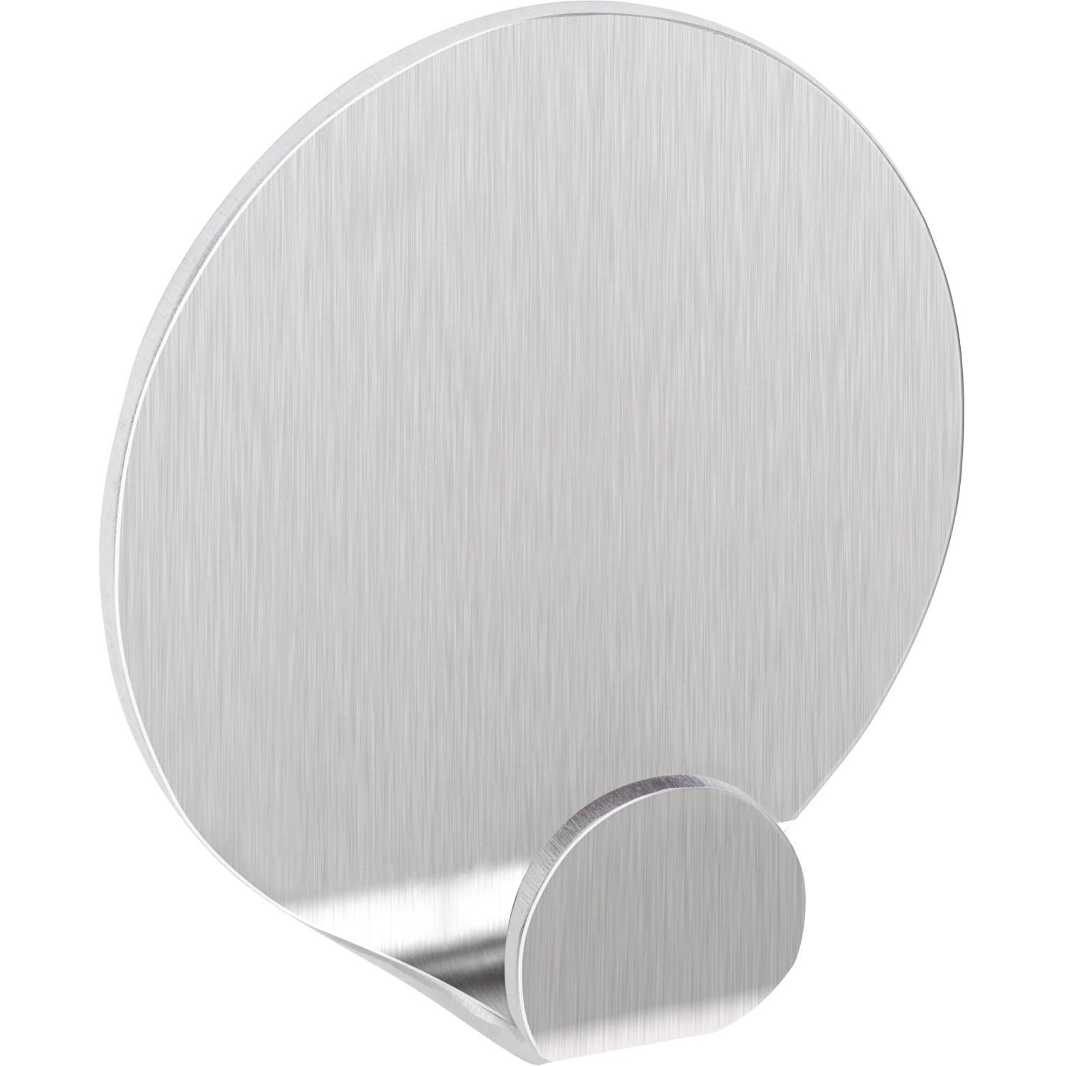 Tesa Selbstklebehaken, Edelstahl, rund, 2er-Set. Klebehaken für Bad, Küche & Büro.