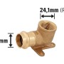 Press-Wandscheibe aus Rotguss, 22 mm x 24,1 mm (Rp 3/4), für Kupferrohre und Trinkwasserinstallation.