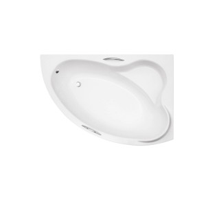 Bad Land Badewanne Eckwanne ADA 140x90 Rechts Mit Styroporverkleidung Und Handgriffen Ablauf Füße