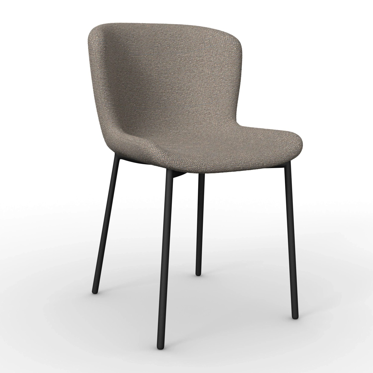Bessagi Home Stuhl Noemie Braun Chenille Gepolstert