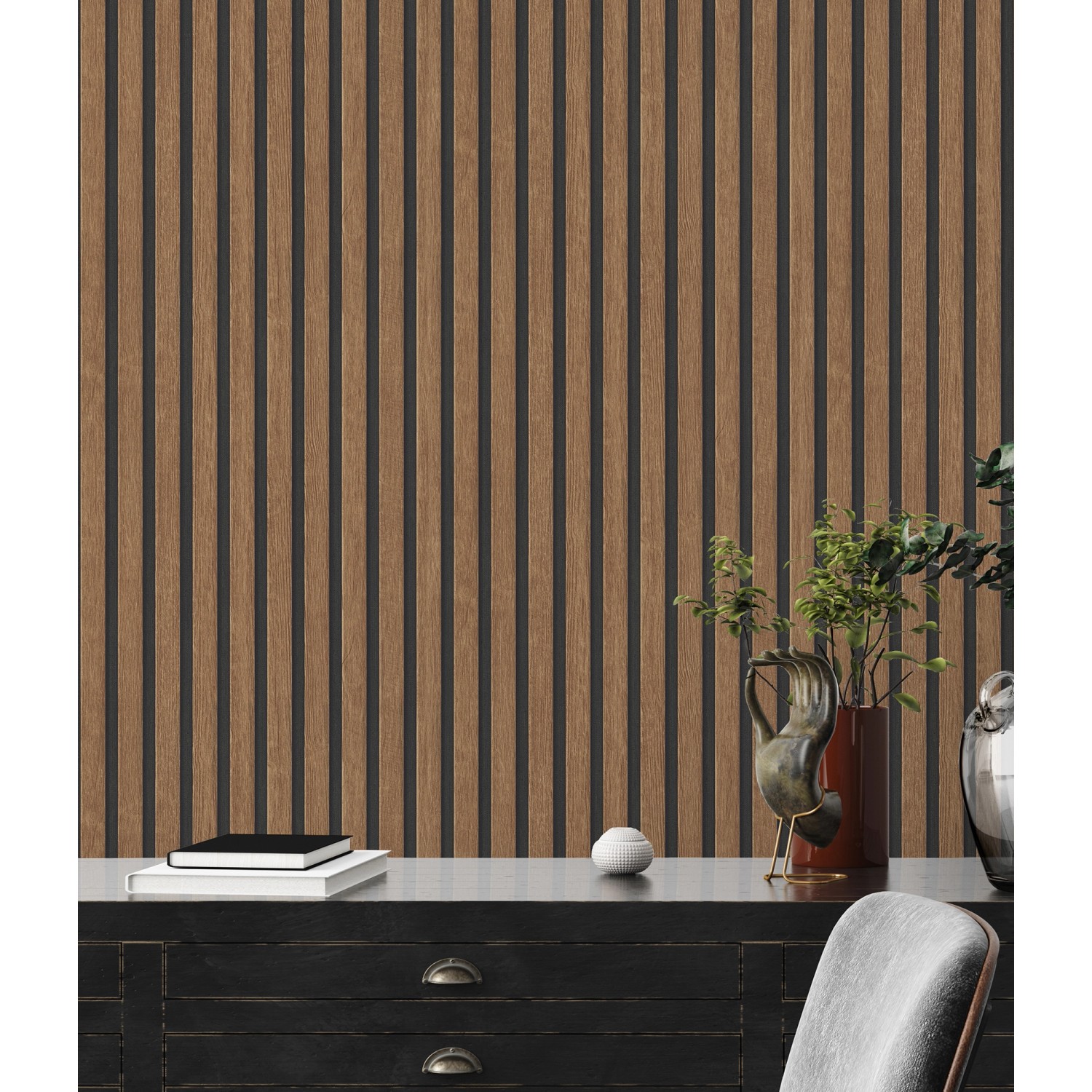 A.S. Création Vliestapete Holzpaneele BraunSchwarz FSC® kaufen bei OBI