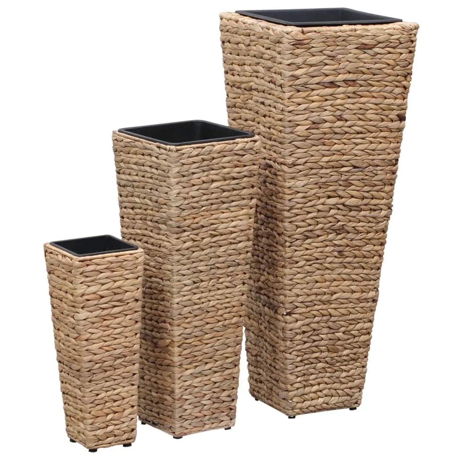 Furnicato Blumenkübel 3 Stk Wasserhyazinthe Braun