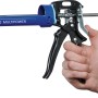 Heytec Profi Kartuschenpistole Multipower in Aktion, Maurerwerkzeug für Silikon und Klebstoffe.