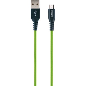 Giftgrünes Micro USB Sync & Ladekabel, 1,2 m, für Handy-Zubehör.