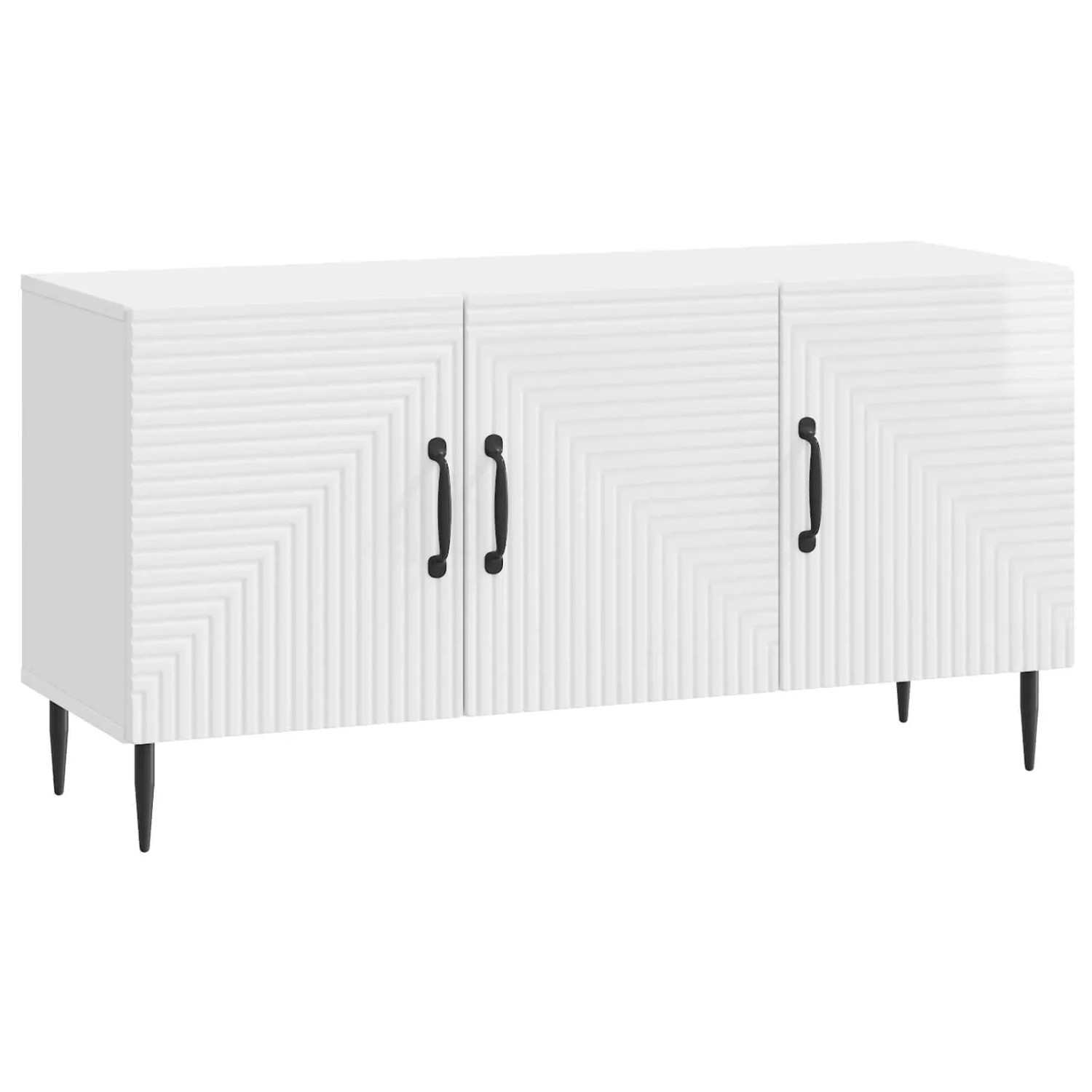 vidaXL TV-Schränk Hochglanz Weiß 99 x 34,5 x 50 cm Holzwerkstoff 894949