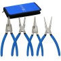 CCLIFE Sprengringzangen Seegeringzange Set 4tlg 225mm Zange Gerade Gebogen