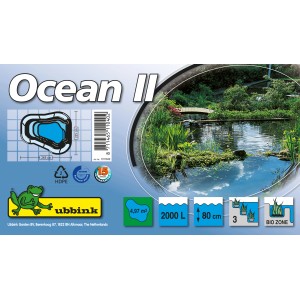 Ubbink Fertigteich Ocean II, 2000 l: Teichbecken mit Pflanzzonen und naturnaher Gestaltung.