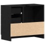 vidaXL Waschbeckenunterschrank in Schwarz Eichen-Optik, 63x30x54 cm.