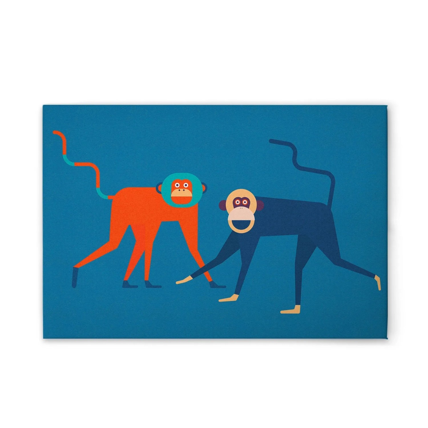 Tadessi Leinwandbild - M1-No.51015 - Affen Bunt Abstrakt - 120 x 80 cm - Hochformat