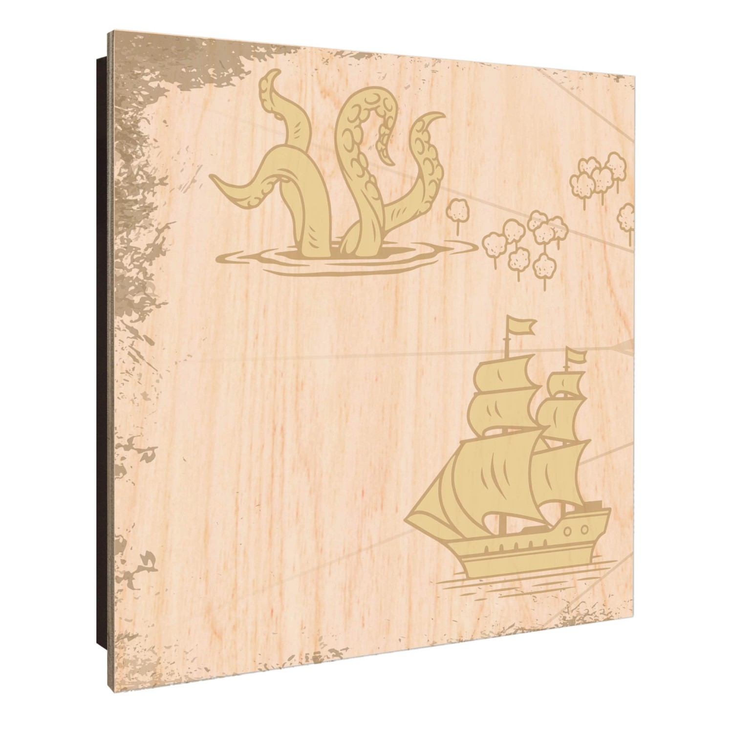Banjado Schlüsselkasten Holz 30x30cm Schwarz Scharnier Rechts 50 Haken Desi günstig online kaufen