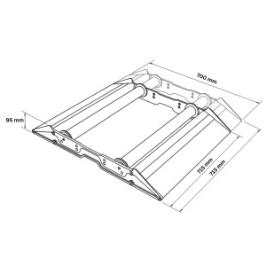 ViD Kabeltrommelabwickler 715x700x95mm Aluminium