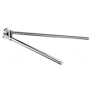 Verchromter, schwenkbarer CMI Handtuchhalter S 300 mit 2 Armen (40 cm) zur Wandmontage.