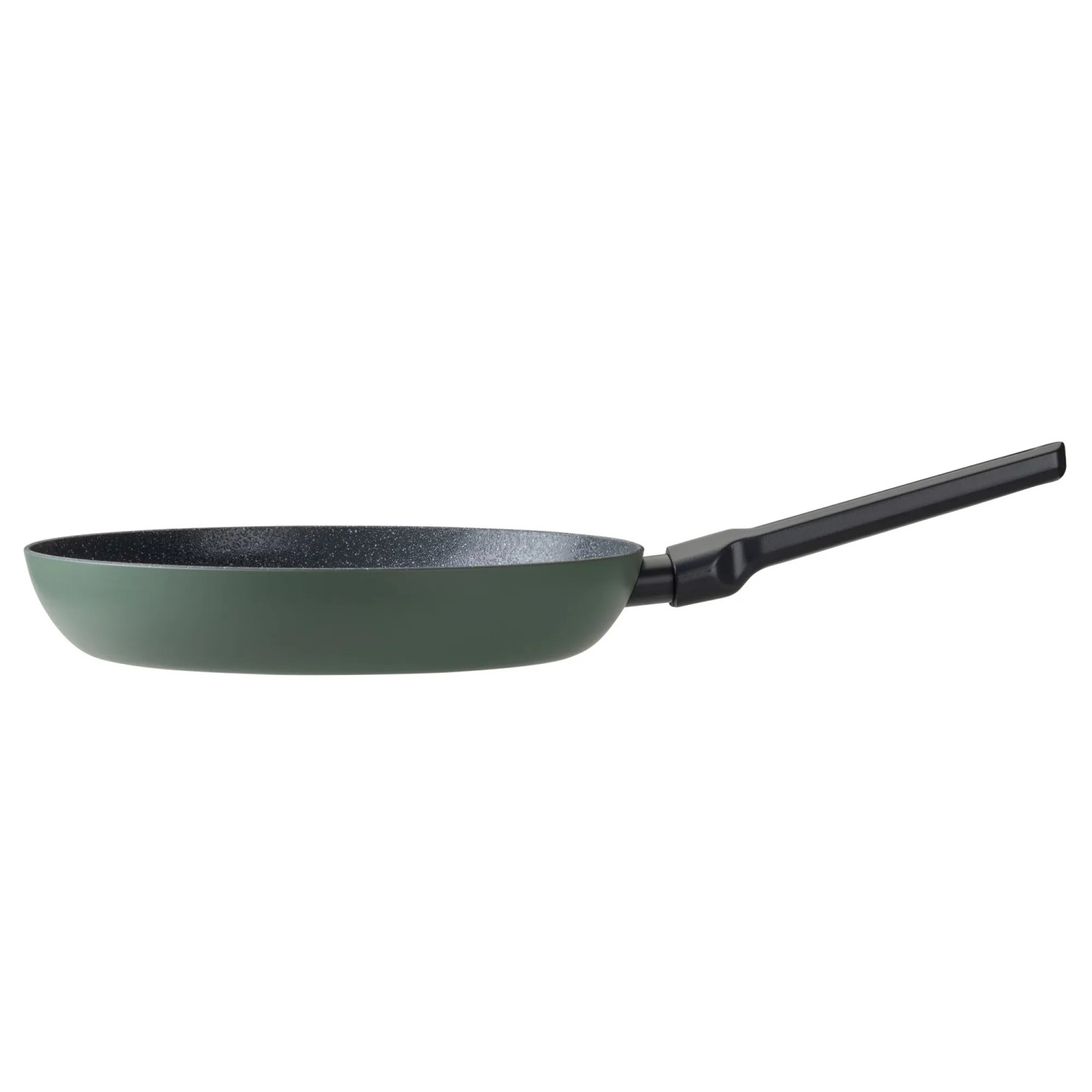 Fackelmann Pfanne Balance, 28 cm, Keramikbeschichtung, Aluminium, grüner Korpus, schwarzer Griff.