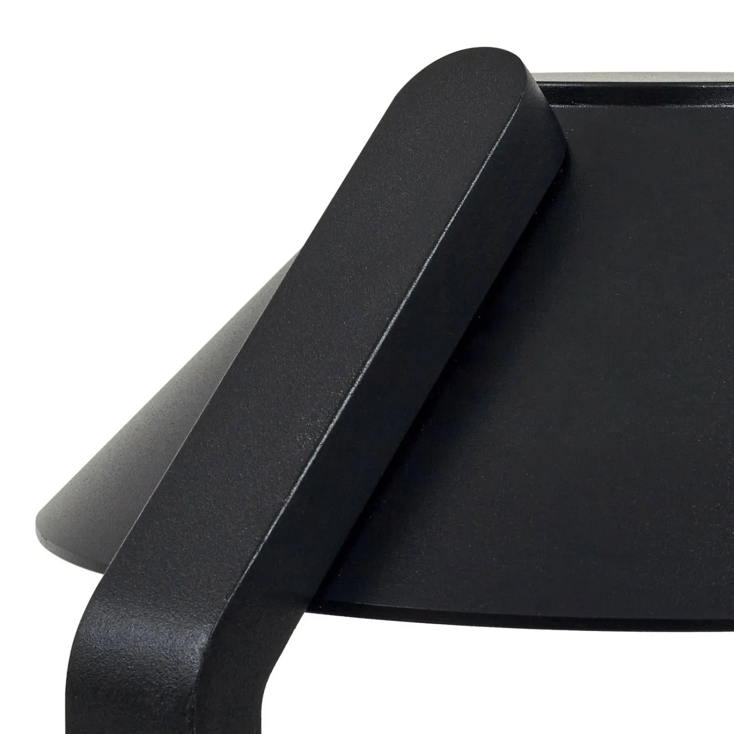 Detailansicht der schwarzen Lindby LED Außenleuchte Capelo aus Aluminium.