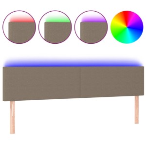 vidaXL LED Kopfteil Taupe 180x5x78/88 cm Stoff 3121350