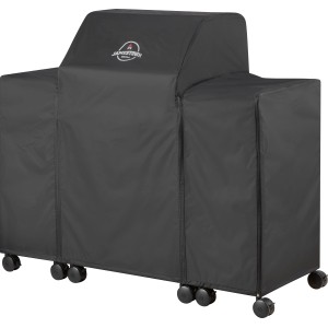 Schwarze Jamestown Grill-Abdeckhaube für 3-Brenner Gasgrill Knox mit/ohne Unterschrank.