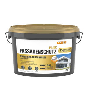 OBI Fassadenschutz Plus Premium-Aussenfarbe Weiß Matt 2,5 l