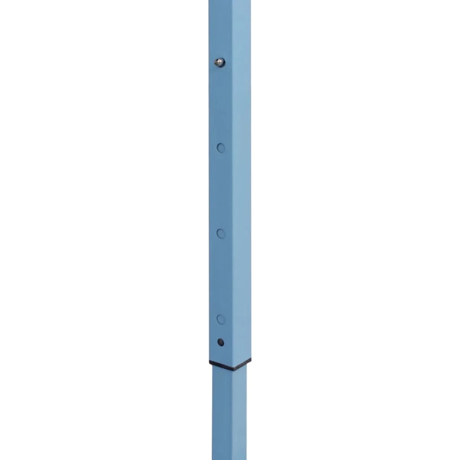 Detailansicht: Höhenverstellbares Stahlbein des anthrazitfarbenen vidaXL Partyzelts.