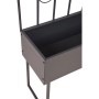 Anthrazitfarbenes Garden Pleasure Hochbeet Stella mit Rankgerüst, 60x30x74 cm.