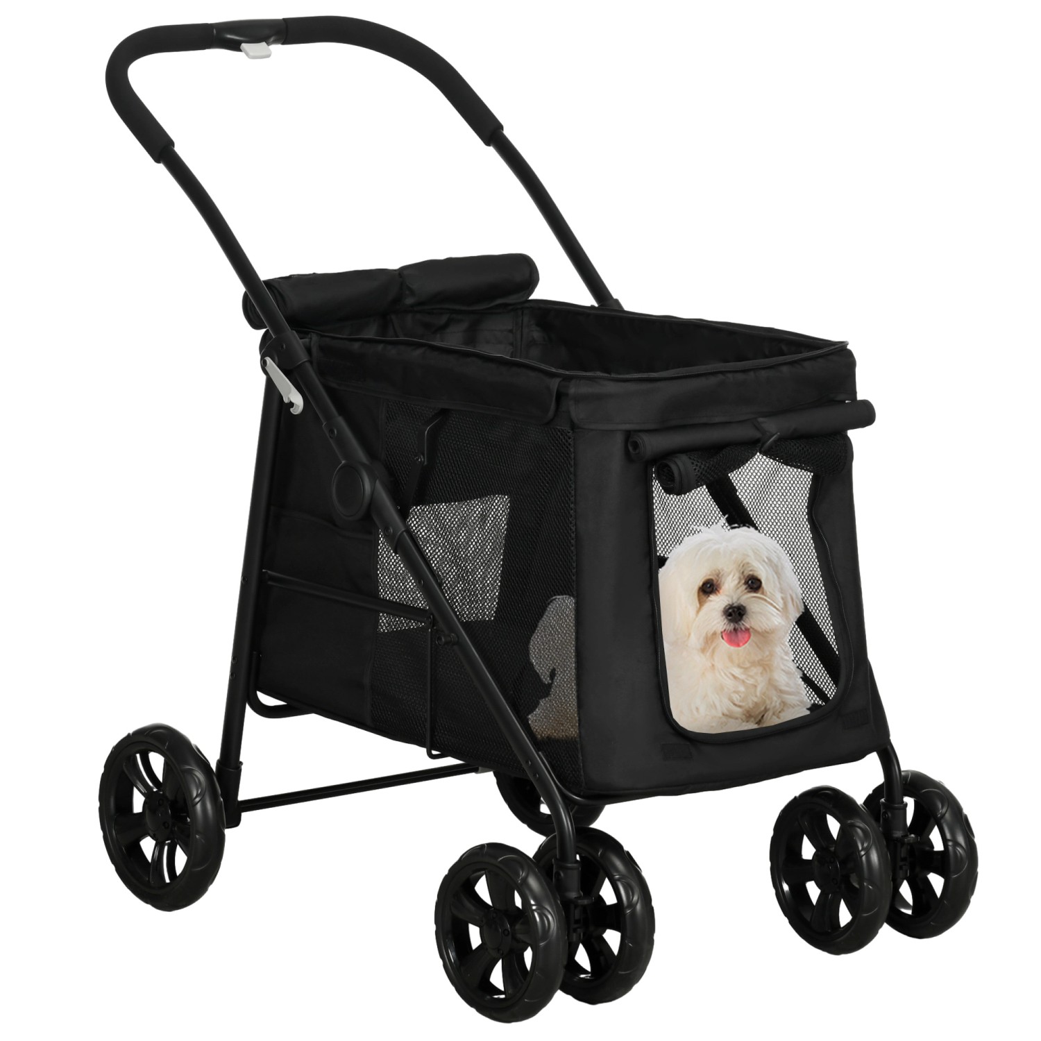 PawHut Hundewagen mit Kissen Seitentaschen günstig online kaufen