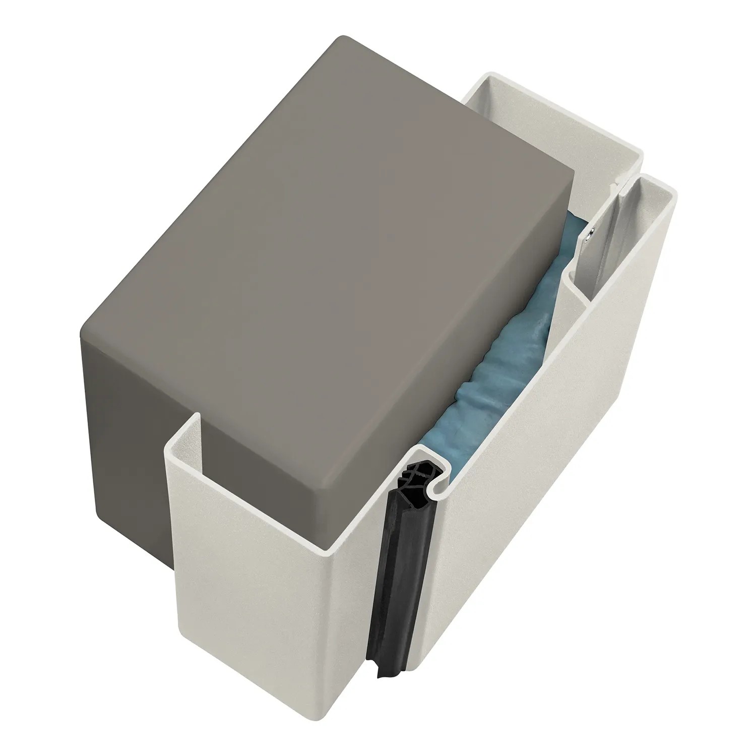 Hörmann Stahlfutterzarge VarioFix MW 100 Lichtgrau 100 cm x 200 cm DIN L u. R