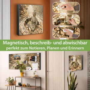 Schwarzer Banjado Metall Schlüsselkasten mit Buddha Motiv. Magnetisch, beschreibbar, ideal für Schlüssel und Notizen in der Garderobe.