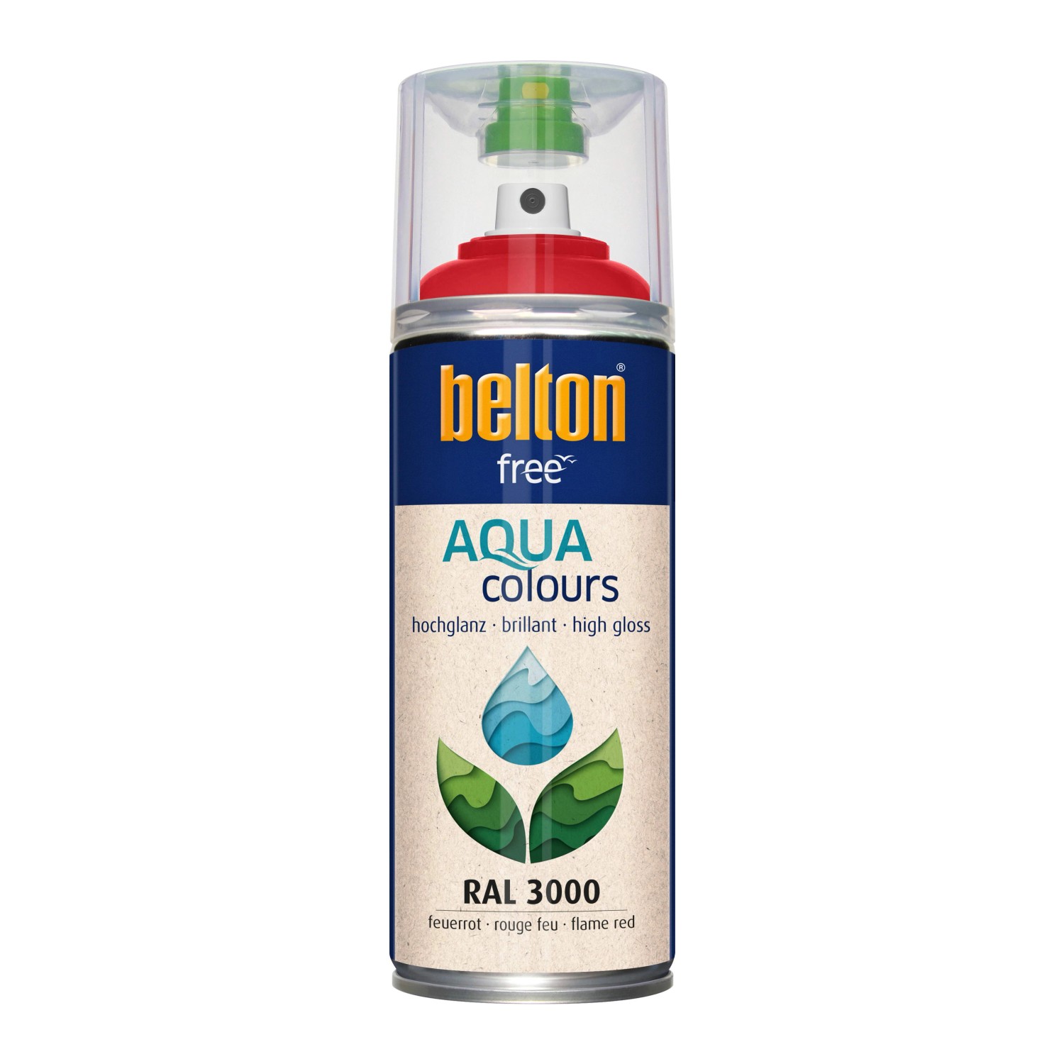 Thumbnail - Belton Free AQUAcolours Buntlack RAL 3000 Feuerrot hochglänzend 400 ml