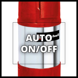Detailaufnahme: Einhell GE-PP 1050 N-A Tauchdruckpumpe mit Auto ON/OFF Funktion.