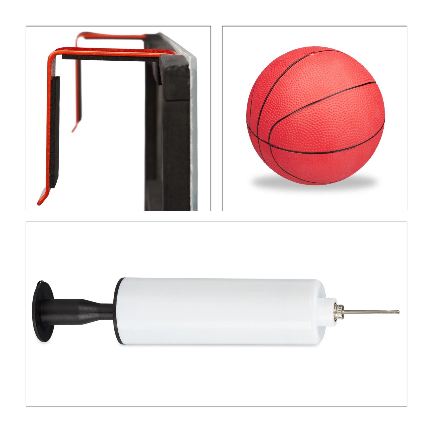 Relaxdays Basketballkorb Acryl Metall Kunststoff Mehrfarbig Zum Anhängen 45 cm x 45 cm x 33 cm 1 kg