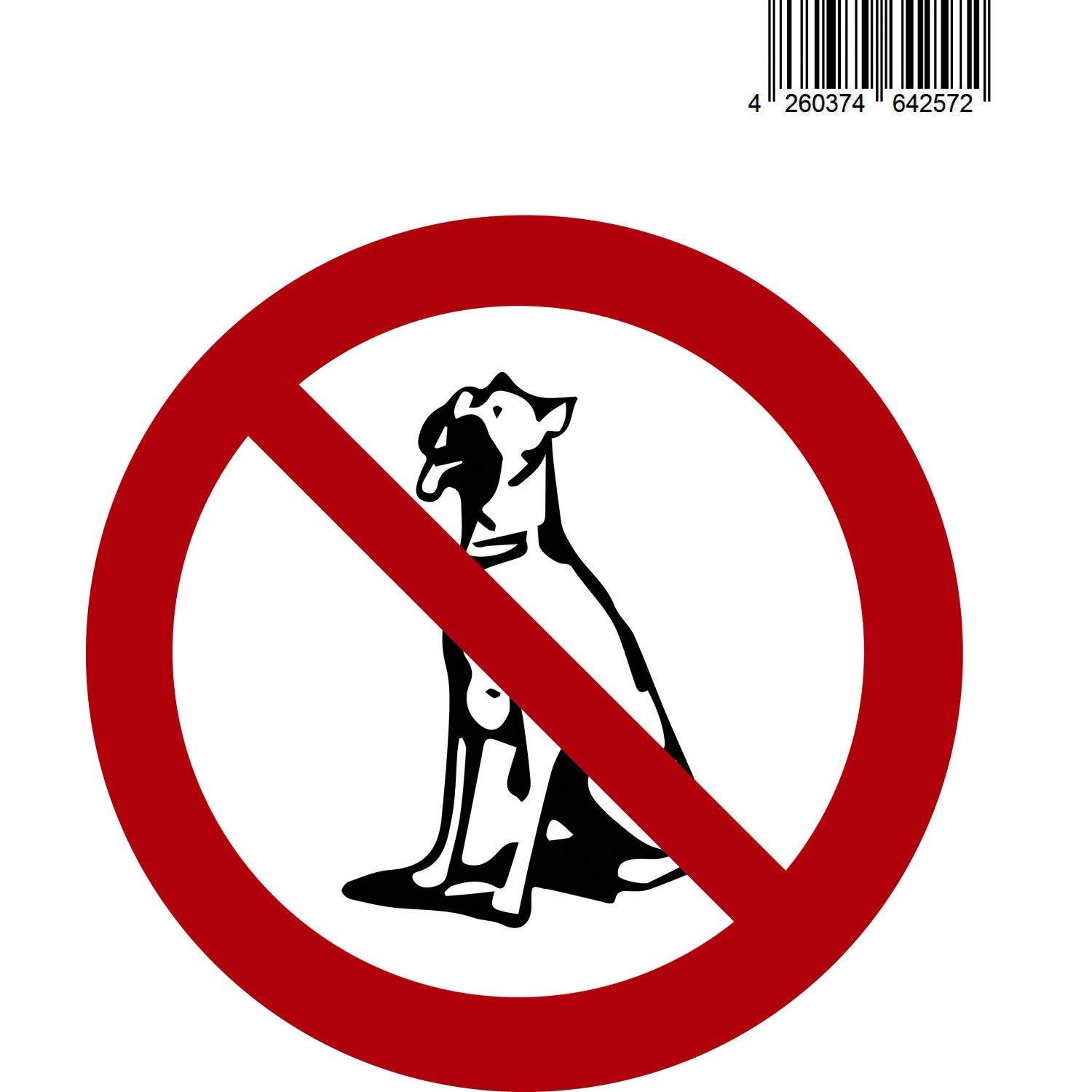 Signum Safety Signs Aufkleber Verbotsschild Hunde verboten 14 cm x 12 cm Weiß