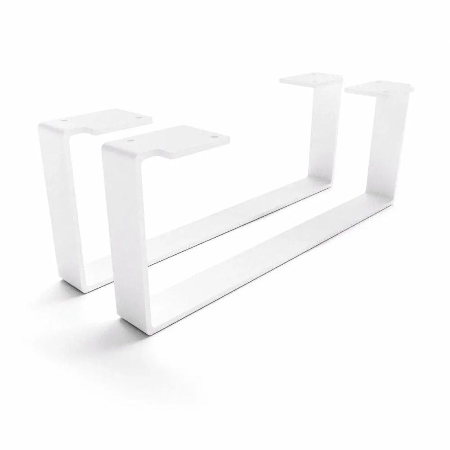 HEVVA Möbelfüße LUXEMBURG 15 cm Hoch 40 cm Tief 2er Set Weiß